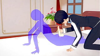 Penknife Art Online Yaoi - Kirito Handjob and anal with creampie - Poltroon crossdress Japanese Asian Manga Anime Film  Game Porn Jubilant